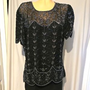 Cote d` Azur Formal Eveningwear Beaded Top
